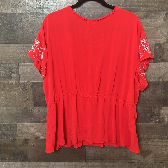 Cute Coral Maurices V-Neck Blouse - Picture 4 of 6